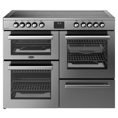 BELLING Cookcentre 110E Electric Ceramic Range Cooker - Stainless Steel & Chrome, Stainless Steel