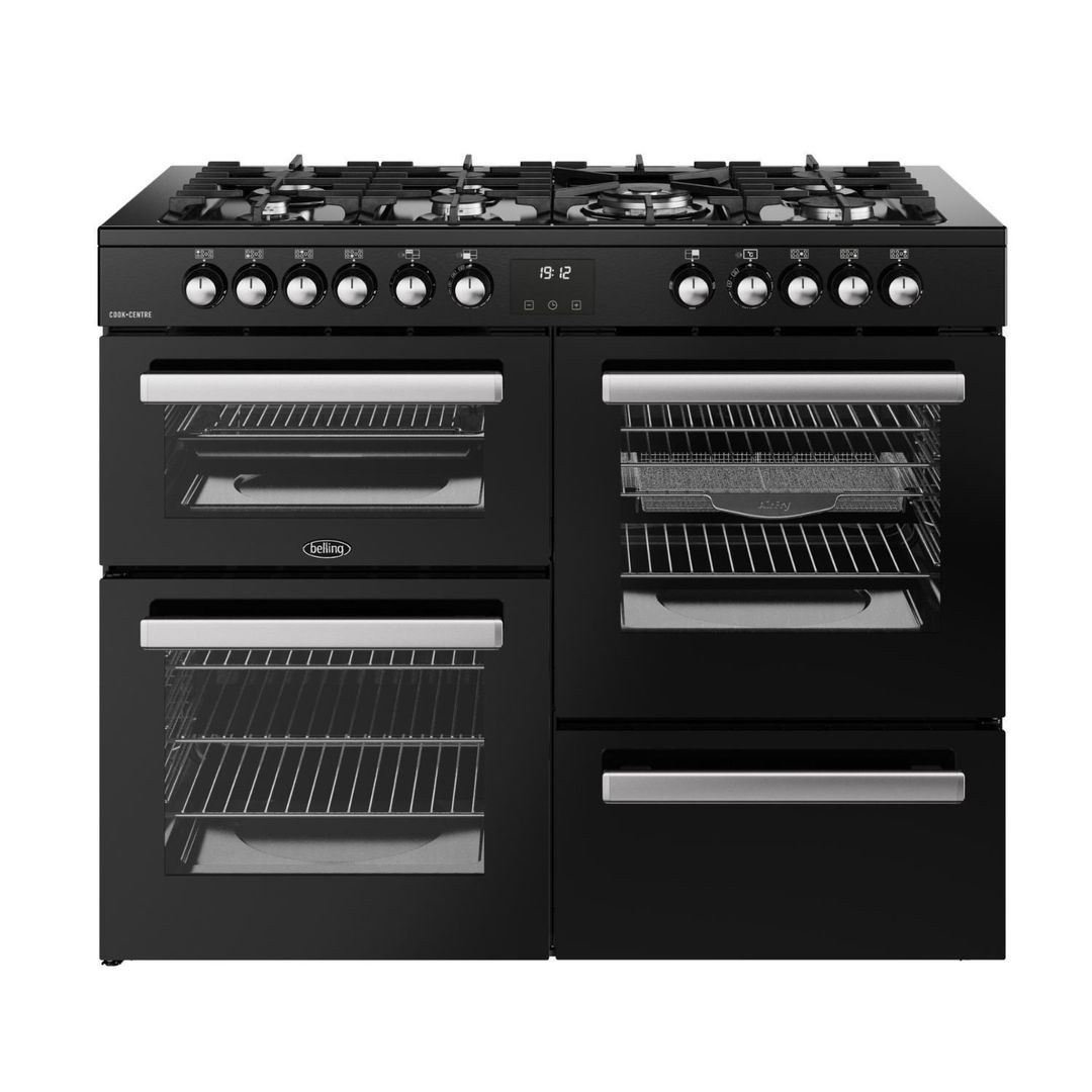 Belling BEL RCA COOKCENTRE 110DF BLK 11805 110cm Dual Fuel Range Cooker - BLACK - Image 1