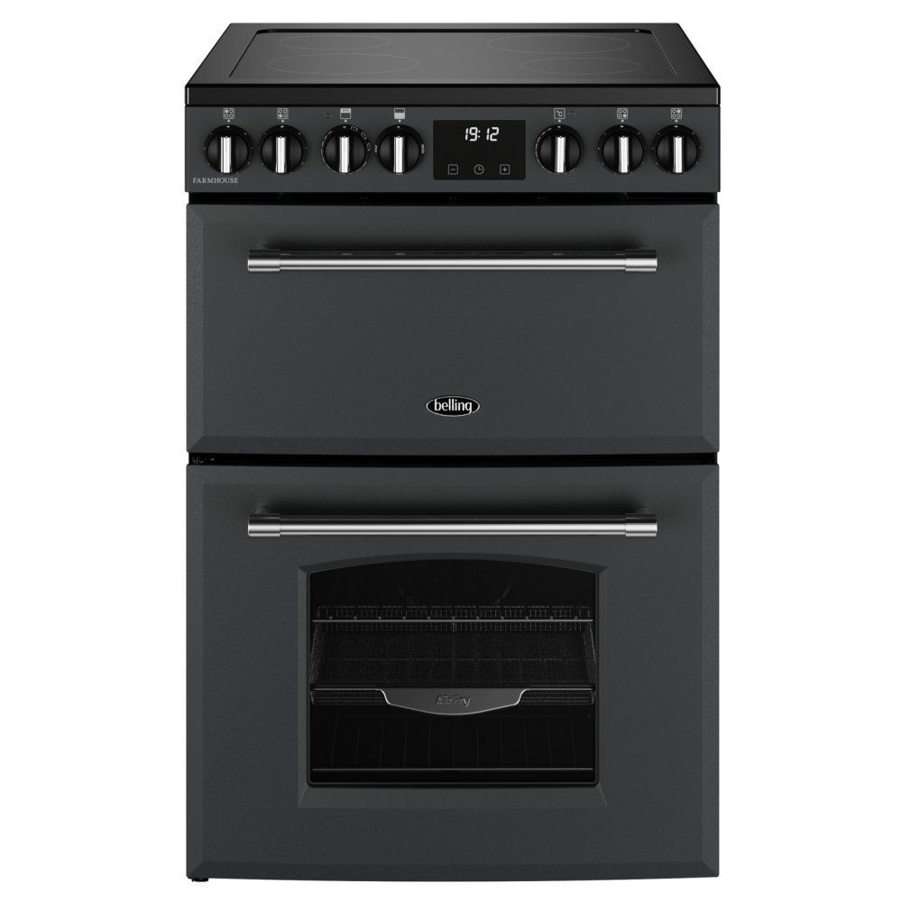 BELLING Farmhouse 60E Electric Ceramic Cooker - Anthracite & Chrome, Black - Image 1