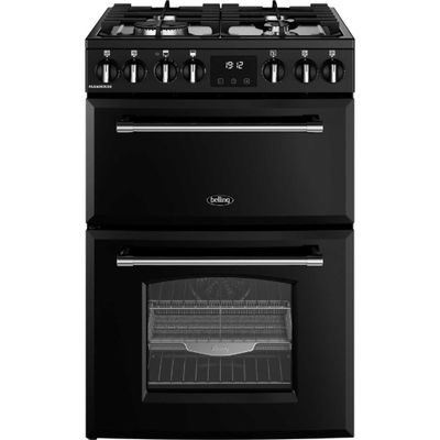 Belling BEL MRA FARMHOUSE 60DF BLK 11813 60cm Dual Fuel Mini Range Cooker - BLACK