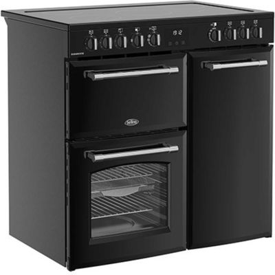 Belling BEL RCA FARMHOUSE 90E BLK 11817 90cm Ceramic Range Cooker - BLACK