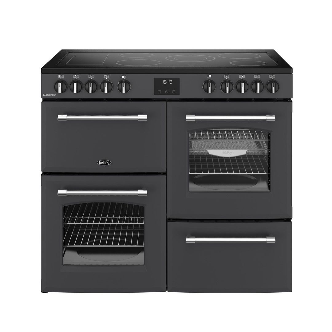 Belling BEL RCA FARMHOUSE 100E ANT 11825 100cm Ceramic Range Cooker - ANTHRACITE - Image 1