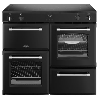 Belling Farmhouse 100cm Electric Induction Range Cooker - Black
