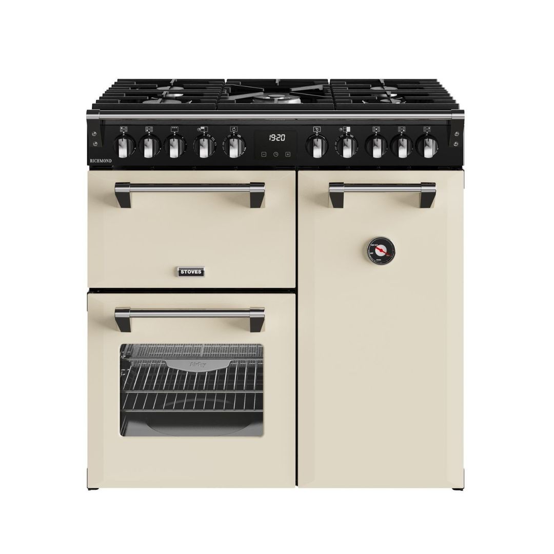 Stoves Richmond 90cm Dual Fuel Range Cooker - Cream - Image 1