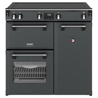 STOVES Richmond 90Ei Electric Induction Range Cooker - Anthracite & Chrome, Silver/Grey,Black