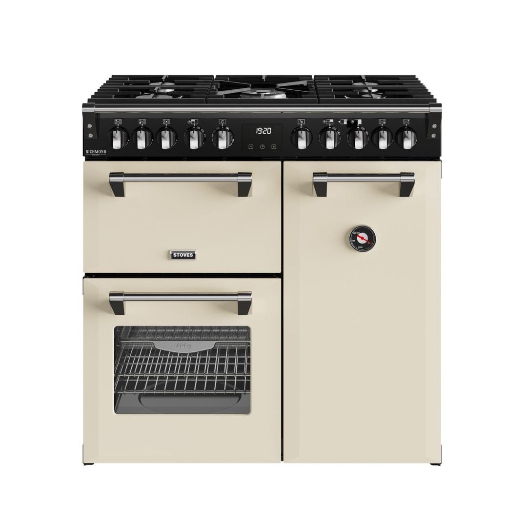 Stoves ST DX RCA RICH 90DF CRM 11868 Richmond DX 90cm Dual Fuel Range Cooker - CREAM - Image 1