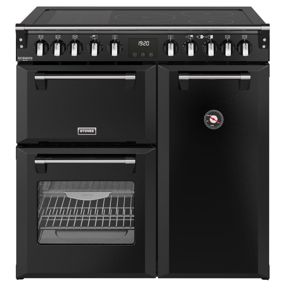 Stoves Richmond DX 90cm Electric Induction Range Cooker - Black - Image 1