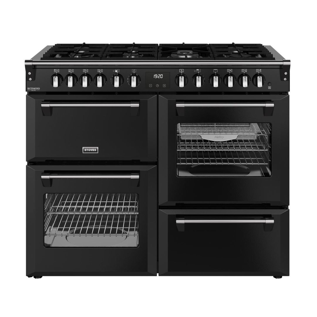 Stoves ST DX RCA RICH 110DF BLK 11876 Richmond DX 110cm Dual Fuel Range Cooker - BLACK - Image 1