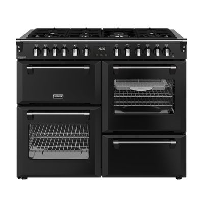 Stoves ST DX RCA RICH 110DF BLK 11876 Richmond DX 110cm Dual Fuel Range Cooker - BLACK