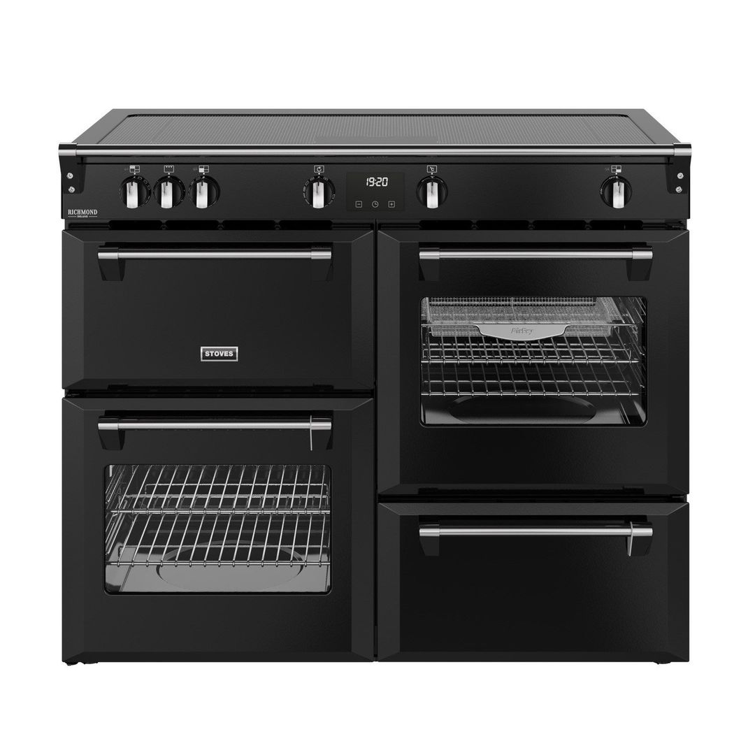 Stoves Richmond DX 110cm Electric Zoneless Induction Range Cooker - Black - Image 1