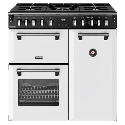 Stoves Richmond DX 90cm Dual Fuel Range Cooker - Ice White