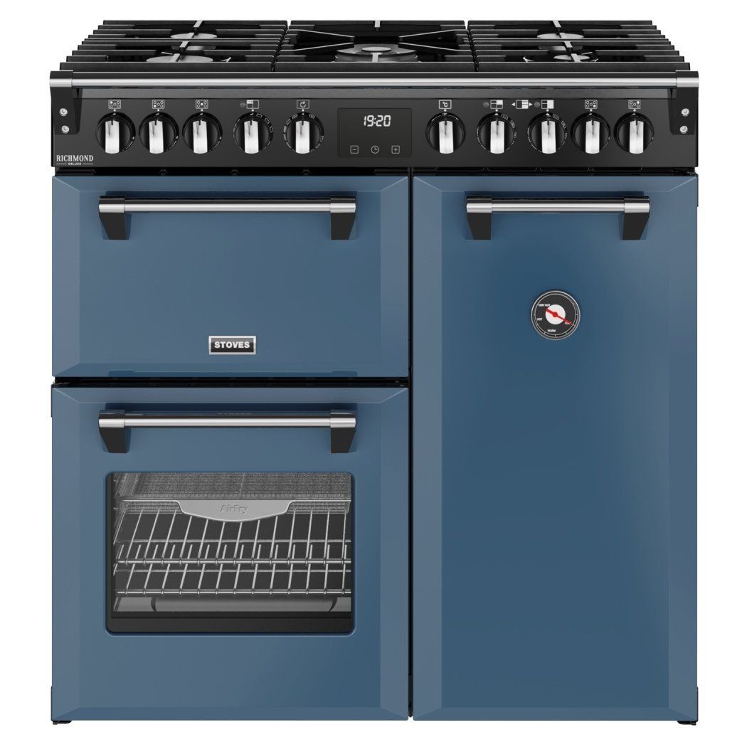 Stoves Richmond DX 90cm Dual Fuel Range Cooker - Twilight Blue - Image 1
