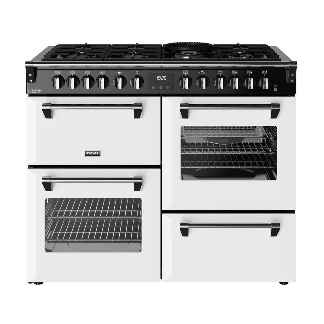 Stoves ST DX RCA RICH 110DF IWH 12028 Richmond DX 110cm Dual Fuel Range Cooker - ICE WHITE - Image 1