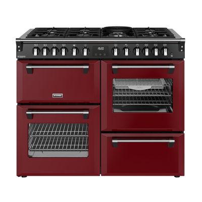 Stoves ST DX RCA RICH 110DF GAR 12032 Richmond DX 110cm Dual Fuel Range Cooker - GARNET RED