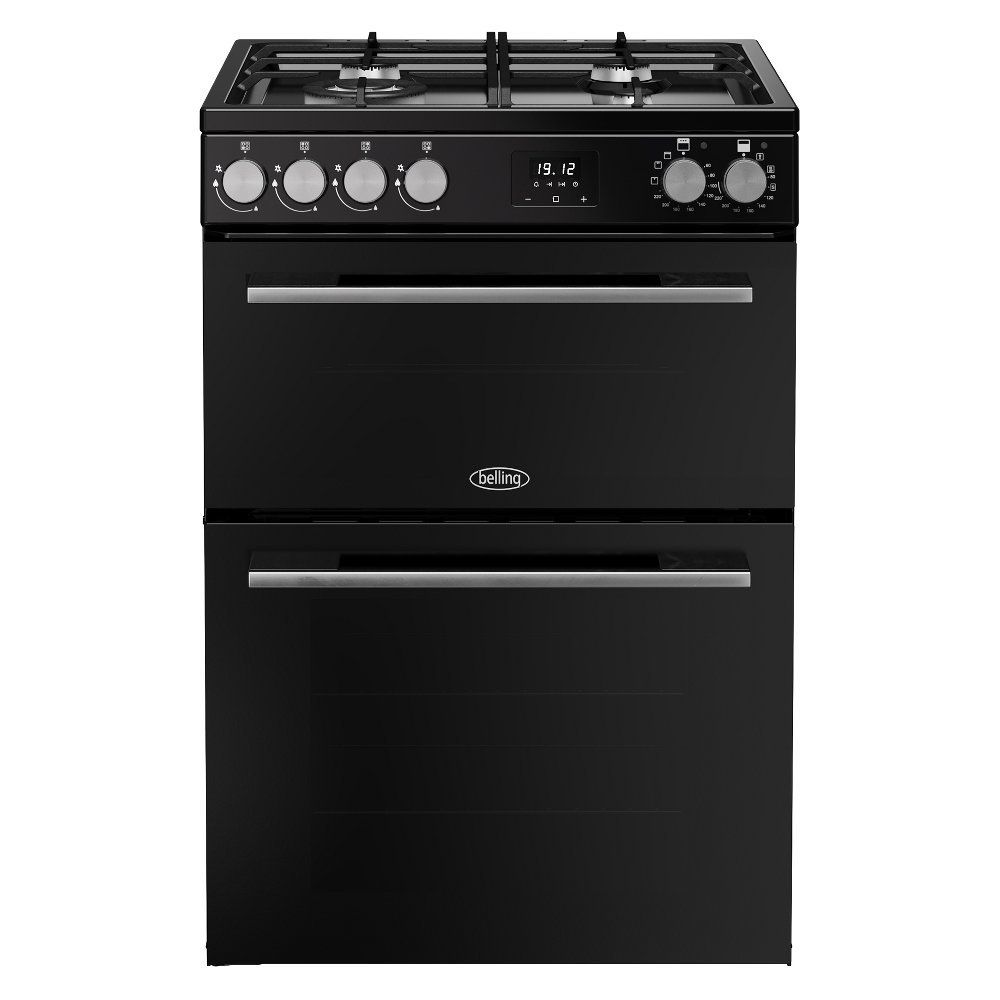 Belling Vision 60cm Dual Fuel Range Cooker - Black & Silver Steel - Image 1