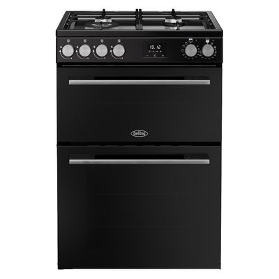 Belling Vision 60cm Dual Fuel Range Cooker - Black & Silver Steel