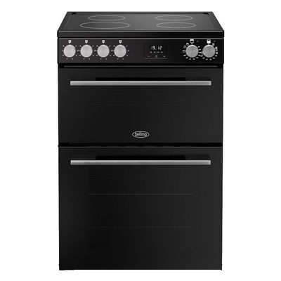 Belling Vision 60cm Electric Cooker with Induction Hob - Black & Silver Steel