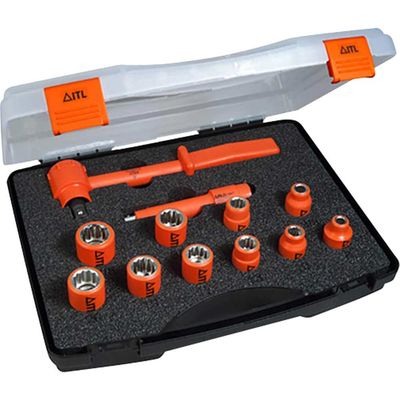 ITL 12 Piece 1/2" Drive Insulated Bi Hexagon Socket Set 1/2"