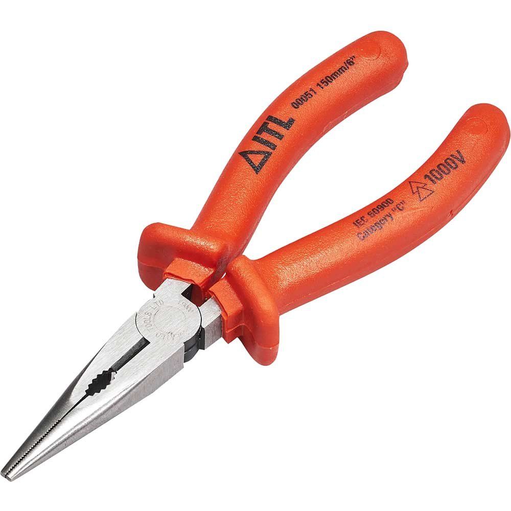 ITL Insulated Snipe Nose Pliers 150mm - Image 1