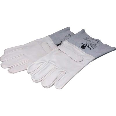 ITL Leather Protector Over Gloves for Rubber Gauntlets Grey / White XL Pack of 1
