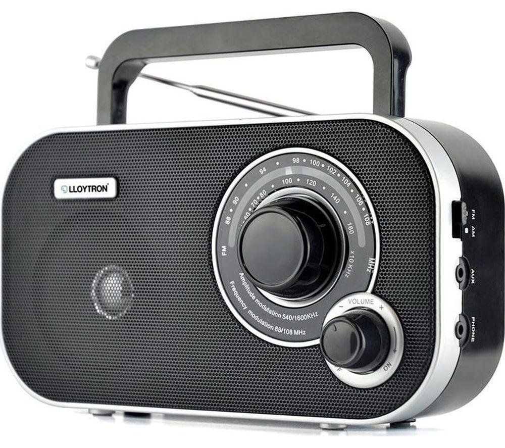 LLOYTRON Calypso Portable FM/AM Radio - Black, Black - Image 1