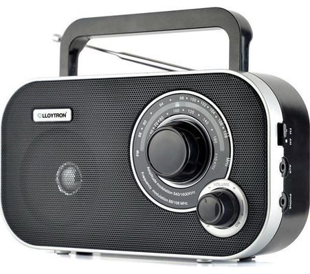 LLOYTRON Calypso Portable FM/AM Radio - Black, Black