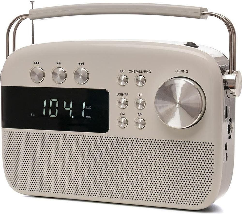 LLOYTRON Encore Portable FM/AM Bluetooth Radio - Ivory White, White - Image 1