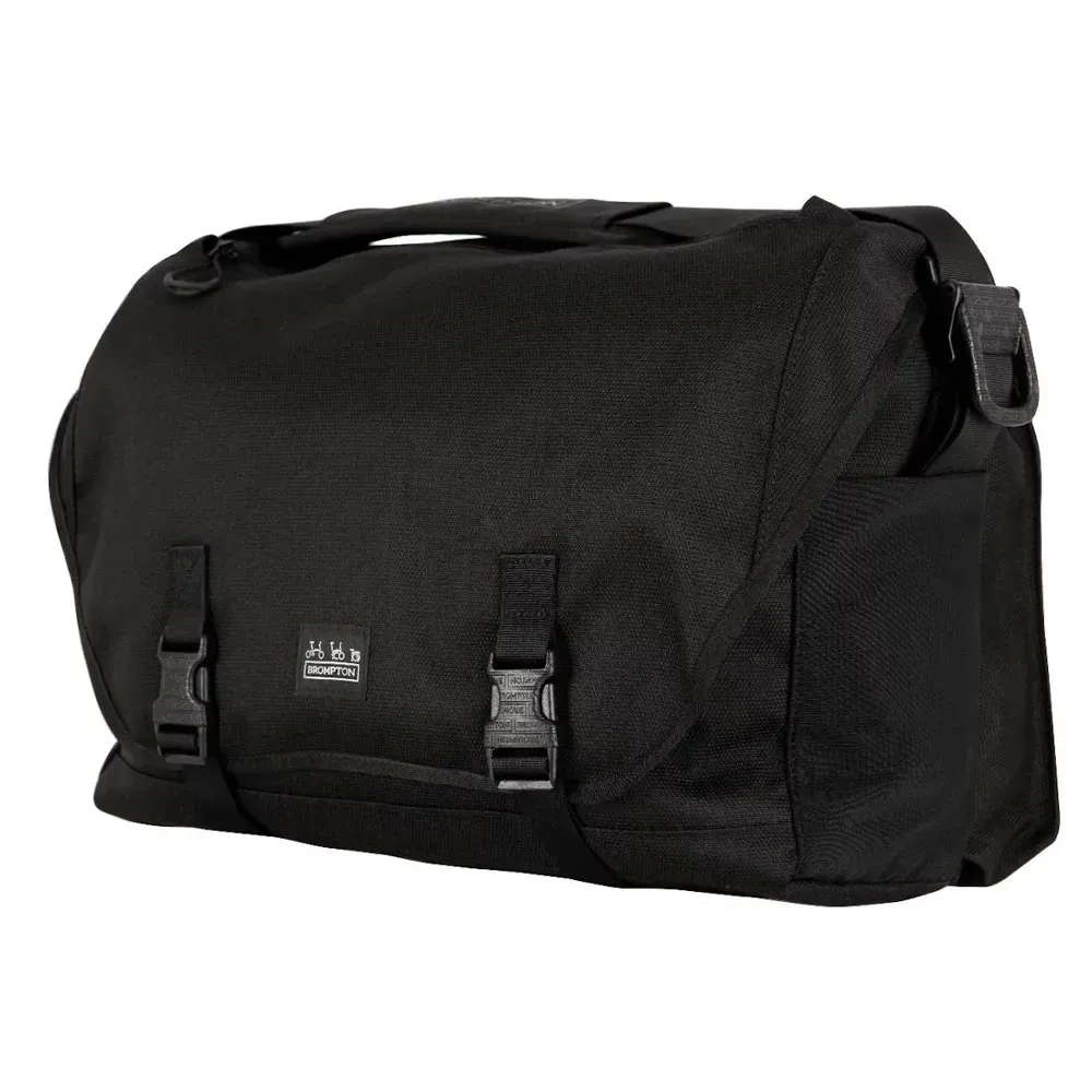 Brompton Metro Messenger Large Bag with Frame Black - Image 1