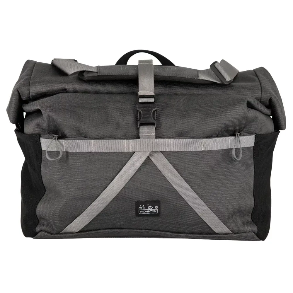 Brompton Borough Roll Top Large Pannier Bag Dark Grey - Image 1