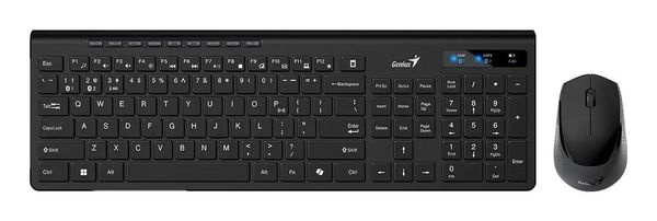 Genius SlimStar 8230 keyboard Mouse included Home/Office RF Wireless + Bluetooth English Black