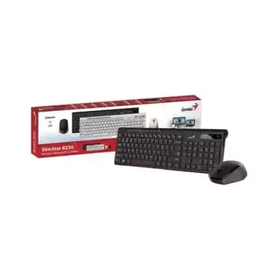Genius SlimStar 8230 keyboard Mouse included Home/Office RF Wireless + Bluetooth English Black - Thumbnail 2