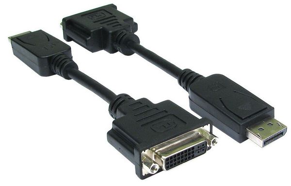DisplayPort 1.2 (M) to DVI-D (F) Black OEM Adapter - Thumbnail 2