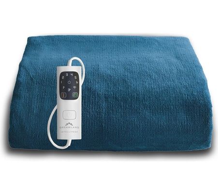 DREAMLAND Snuggle Up Velvet Heated Throw - Teal Blue, 160 x 120 cm