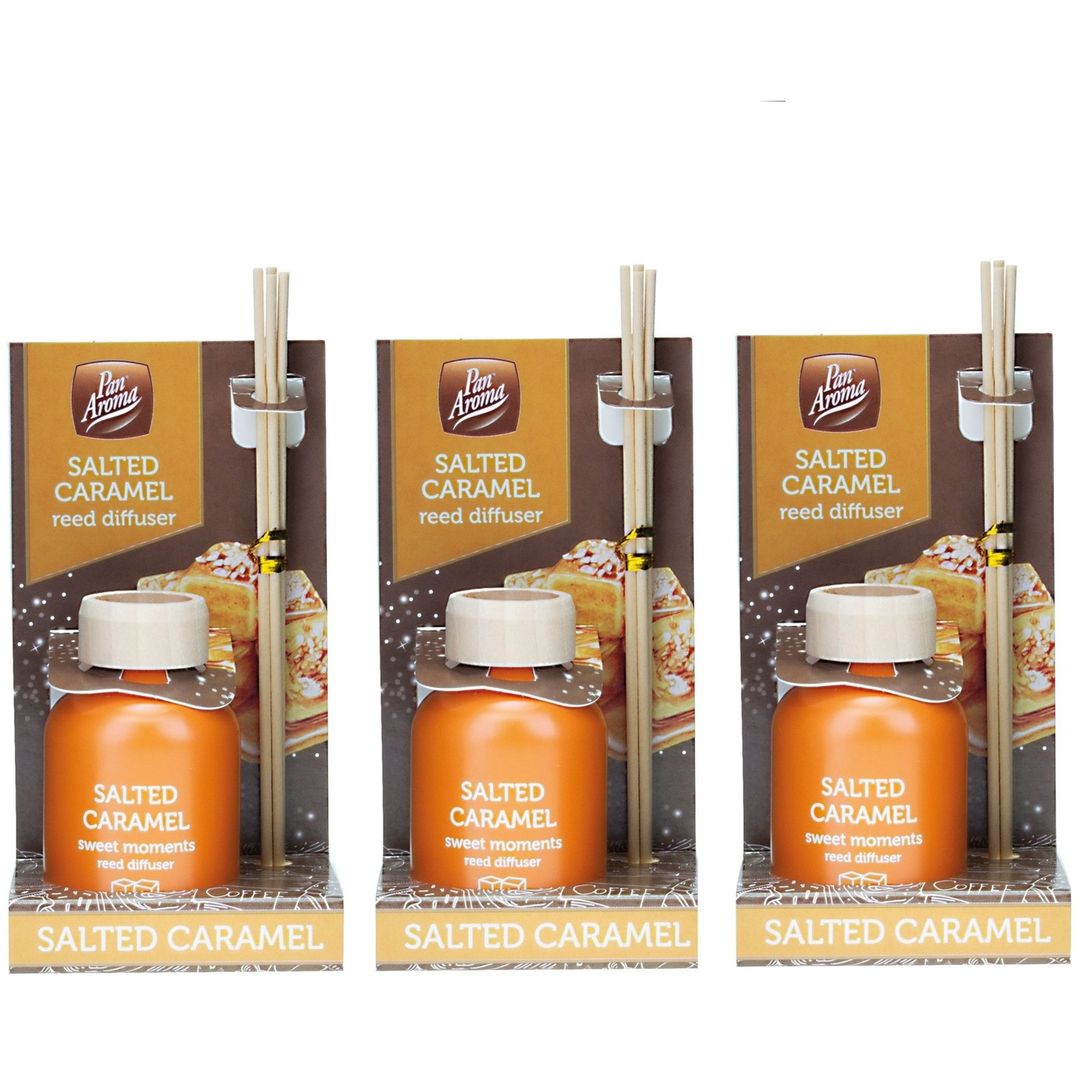 Pack of 3 Pan Aroma Lime & Ginger Reed Diffusers 50ml - Orange - Image 1