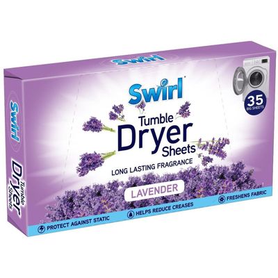 Swirl Tumble Dryer Sheets Lavender 35 Pack - Thumbnail 2