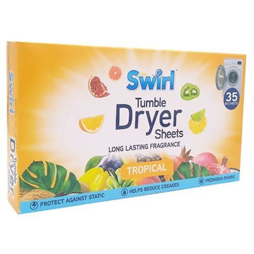 Swirl Tumble Dryer Sheets Tropical 35 Pack - Image 1