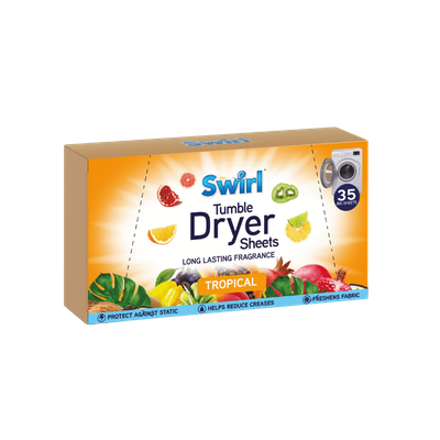 Swirl Tumble Dryer Sheets Tropical 35 Pack - Thumbnail 2