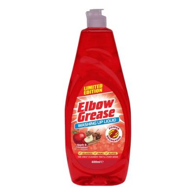 Elbow Grease Apple & Cinnamon Washing Up Liquid 600ml - Red / Apple & Cinnamon - Thumbnail 2