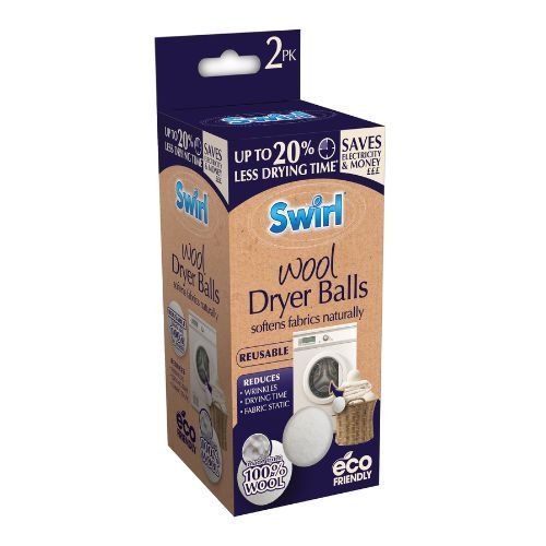 Swirl Wool Dryer Balls 2 Pack - Image 1