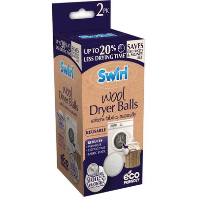 Swirl Wool Dryer Balls 2 Pack - Thumbnail 2