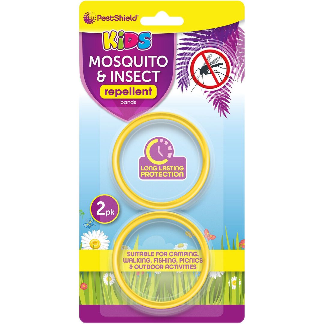 Pack of 2 Kids Mosquito and Insect Repellent Bands - Yellow - Image 1