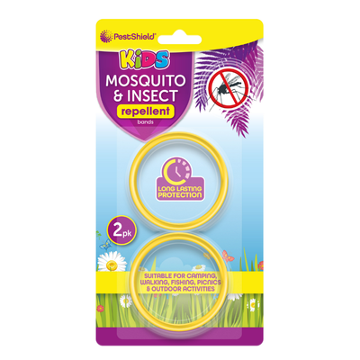 Pack of 2 Kids Mosquito and Insect Repellent Bands - Yellow - Thumbnail 2