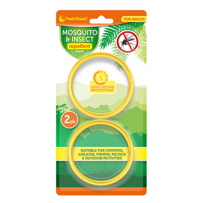 Pack of 2 Mosquito and Insect Repellent Bands - Yellow - Thumbnail 2