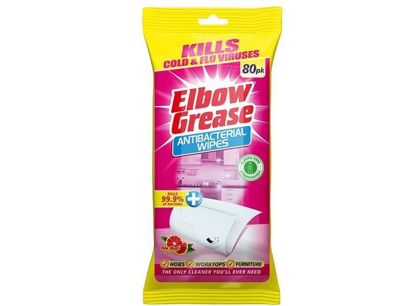 Elbow EG180 Anti-Bacterial Multi-Surface Wipes Pink Blush X 80 Eg180 - Image 1