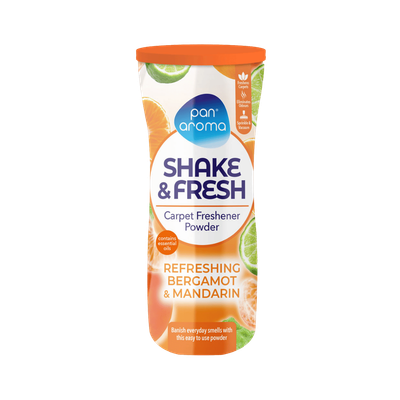 Pan Aroma Shake & Fresh Carpet Freshener Powder Bergamot & Mandarin 500g - Thumbnail 2