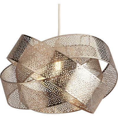 Searchlight Steffi pendant light, grey, metal, Ø 35 cm, E27 - Thumbnail 2