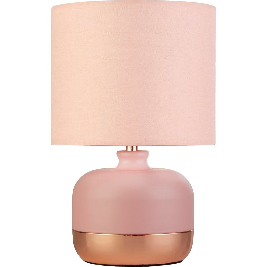 Matt Pink Copper Table Lamp - Pink - Image 1