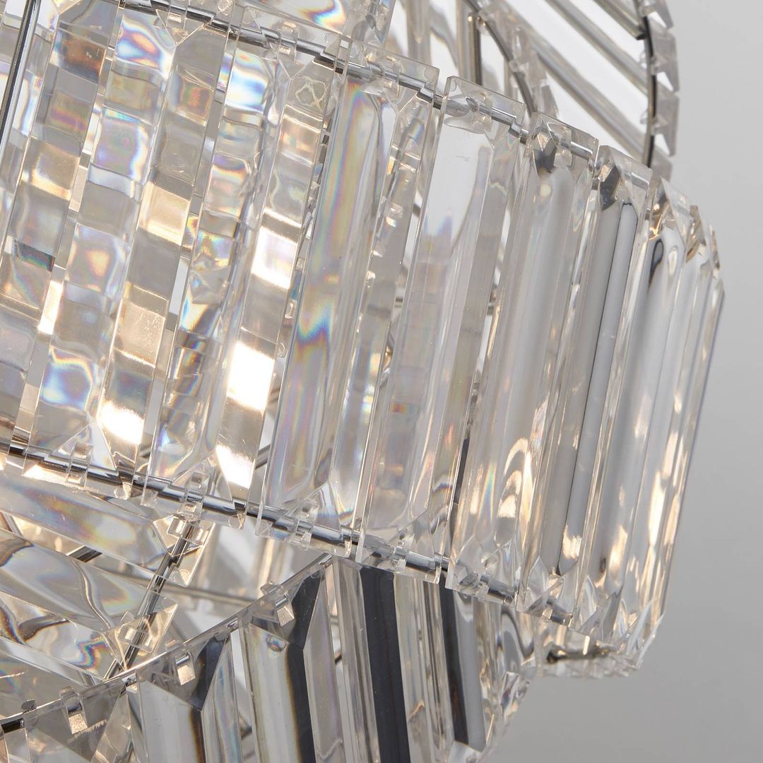 Searchlight Eldoria pendant light, transparent, acrylic, Ø 41 cm, E27 - Image 1