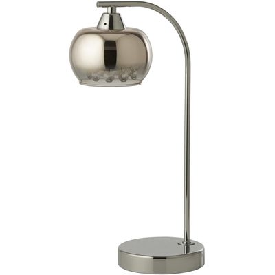 Searchlight Ianis table lamp, grey, metal/glass, height 36 cm, G9 - Thumbnail 2