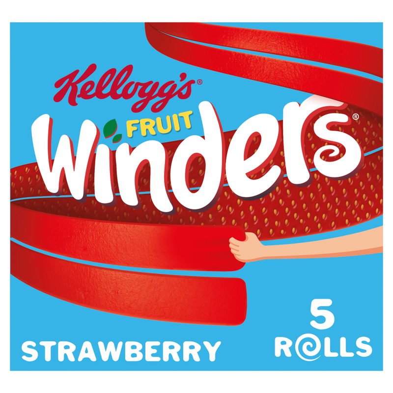 Kellogg's Fruit Winders Strawberry Snack Rolls 5x17g - Image 1